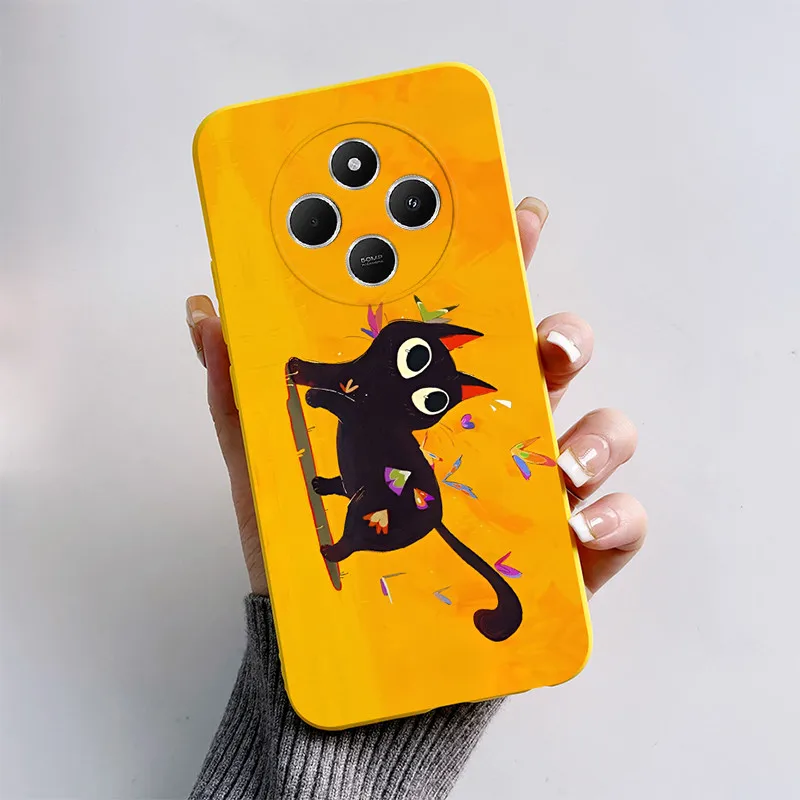 Cute Cat & Puppy Cartoon Silicone Phone Case - Soft TPU Bumper Cover