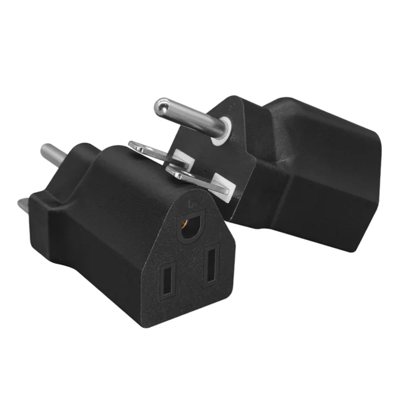 1pcs Black US Male to Female Power Adapter Plug USA AC Nema 6-15P to 5-15R Female 3 Prong Travel Plug socket converter