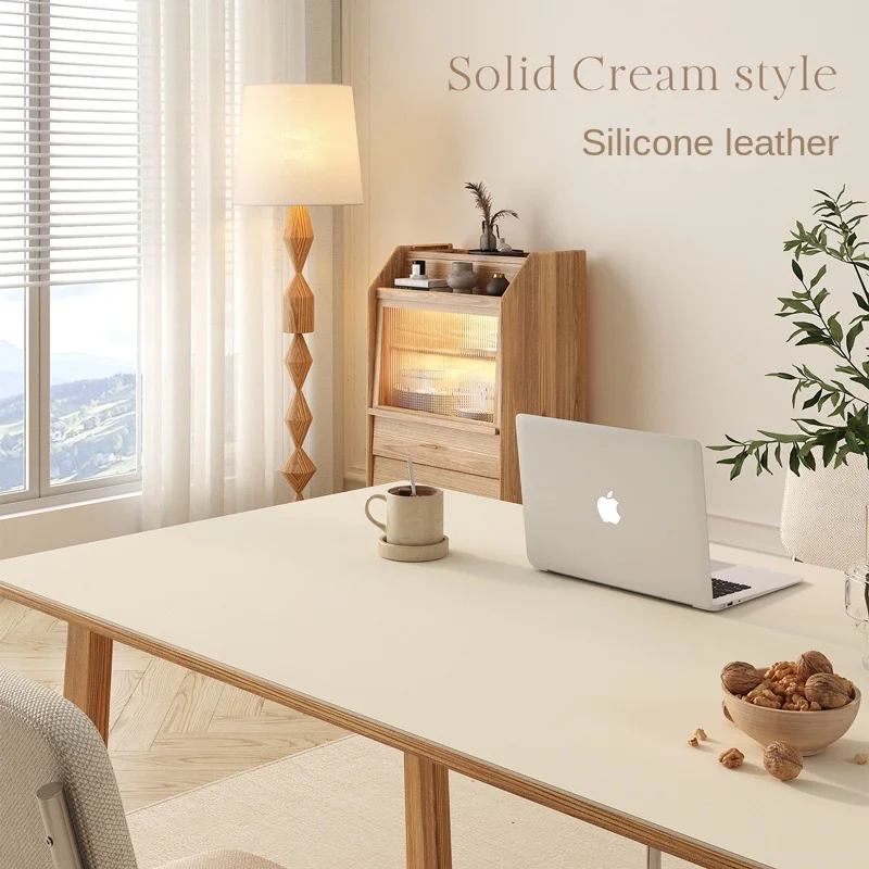 

Waterproof Leather Table Mat Solid Color Tablecloth Oil Resistant, Scald Resistant, Japanese Style, Wind Table Mat, High Quality