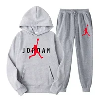 En's automne et hiver nouvelle marque ensemble imprimé, chemise à capuche + pantalon ensemble deux pièces, vêtements de sport décontractés à la mode 4