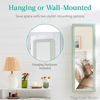 LED Mirror Jewelry Cabinet,  Armoire Organizer with Mirror, 2 Drawers, Lock, Cosmetic Tray, Shelves - White 2
