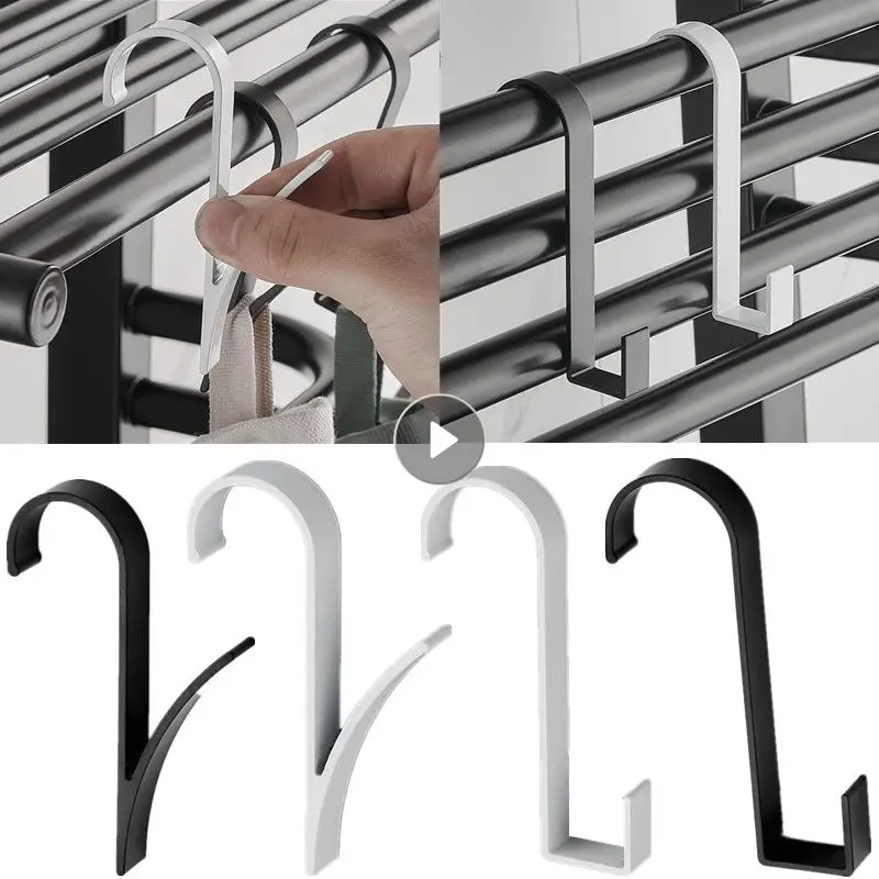 Space Aluminum Bathroom Radiator Towel Holder For Kitchen Cabinets Door  Back Hook Key Towels Clothes ScarfsHolder Rack Organizer - AliExpress