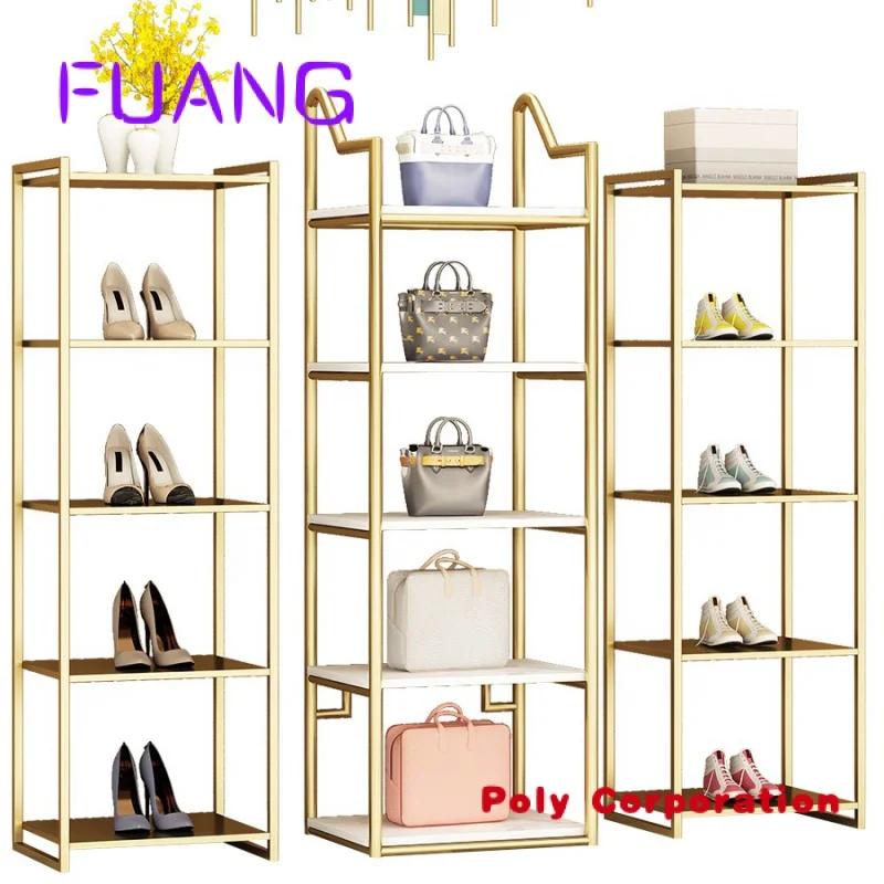 Custom  Handbag Shop Rack Shoe Display Stand Metal Display Stand For Retail Store Display