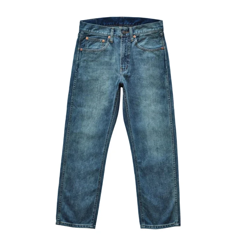 Sauce Zhan  JF09  Mens Jeans Selvedge Denim Jeans for Men  Summer Distressed Wash Jeans Ankle Length Slim Fit 10 Oz 5