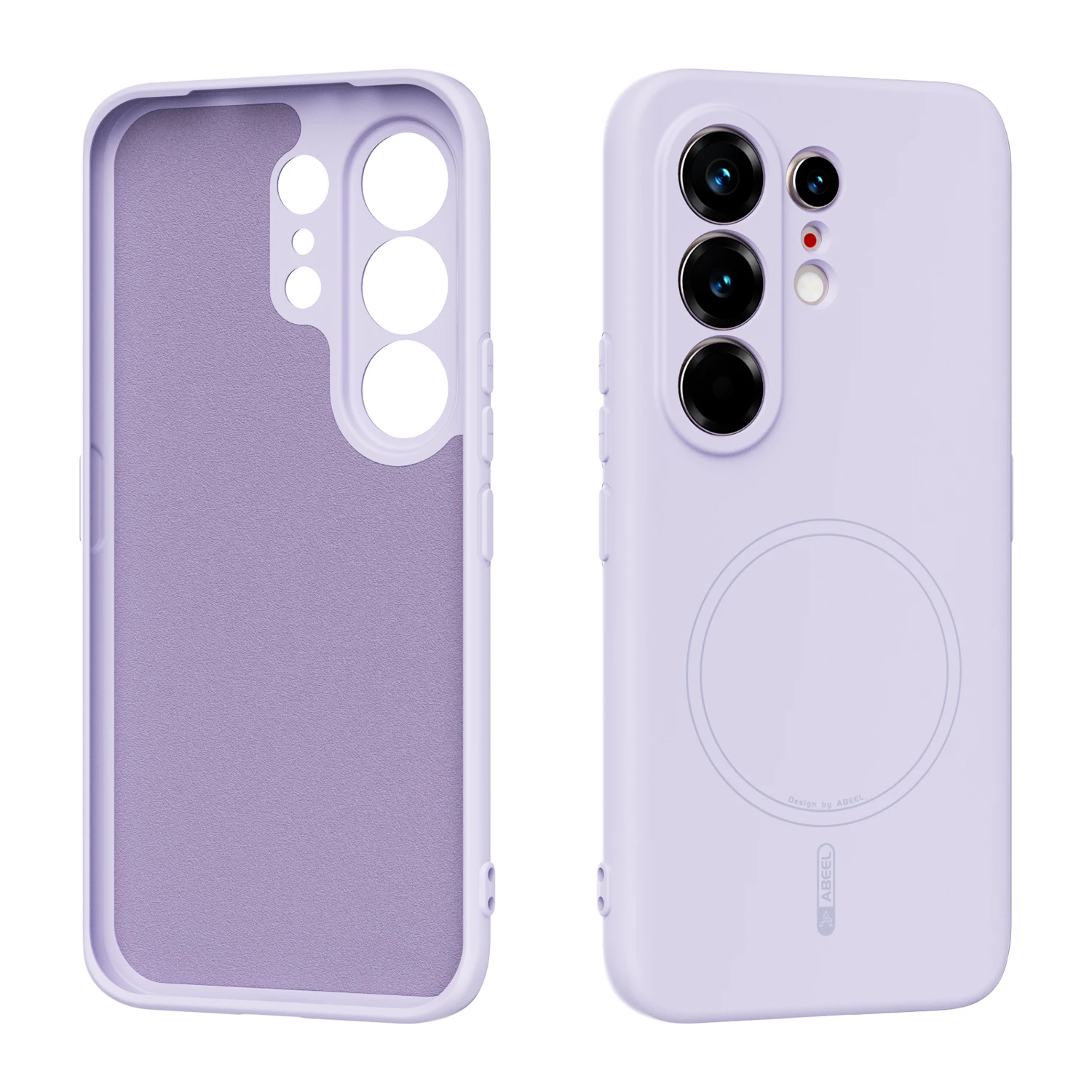 Macaron Color Soft Silicone Magnetic Full Protective Phone Case