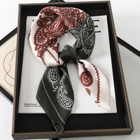 60Colors Luxury Scarf Women 70*70Cm Silk Feel Square Hair Wrapping Foulard Satin Shawl Big Size Head Bandana Hijab Handkerchief - Image 4