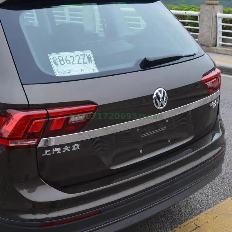 Autozubehör für VW Volkswagen Tiguan Mk2 2017 2018 2019 2020 2021 2022 2023 2024 Hinten Kofferraumdeckel Trim Abdeckung Trim Autoaufkleber – Detail 2