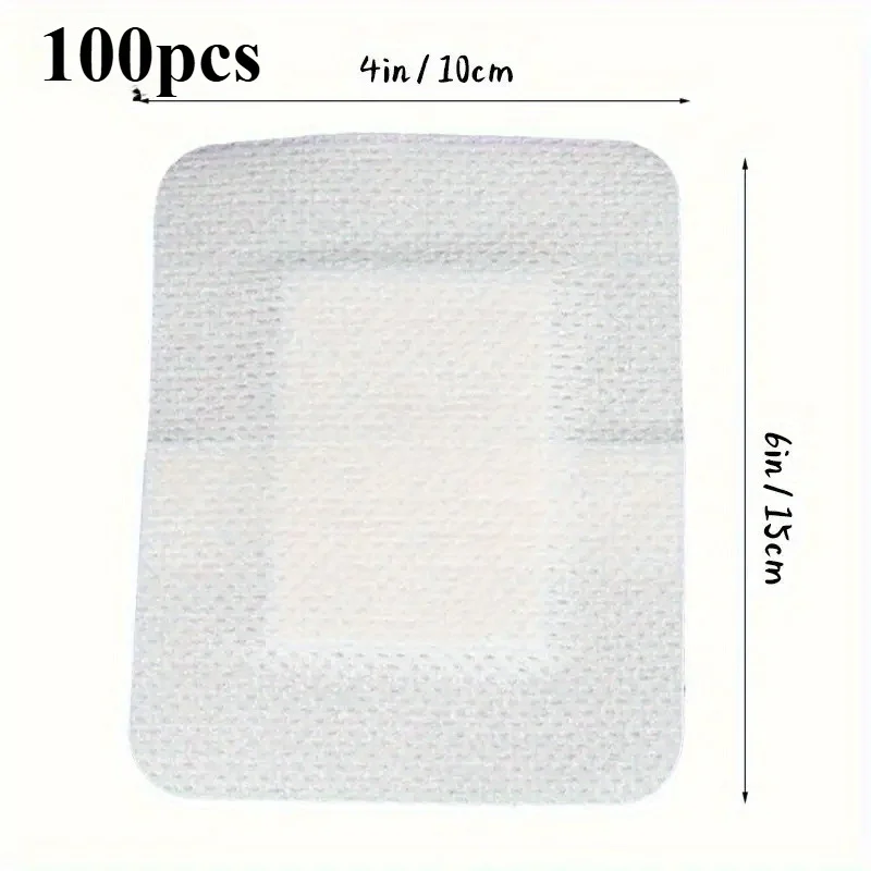 100PCS Wound Dressings Breathable Edge Gauze Pads Latex Free Bandages Self-adhesive Wound Dressings