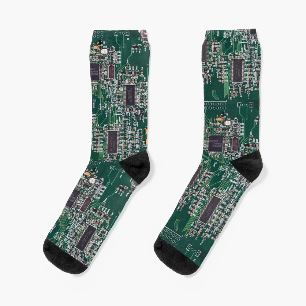

Green technology wonderful electronic board Socks men cotton high quality anti-slip designer Socks For Girls Men's