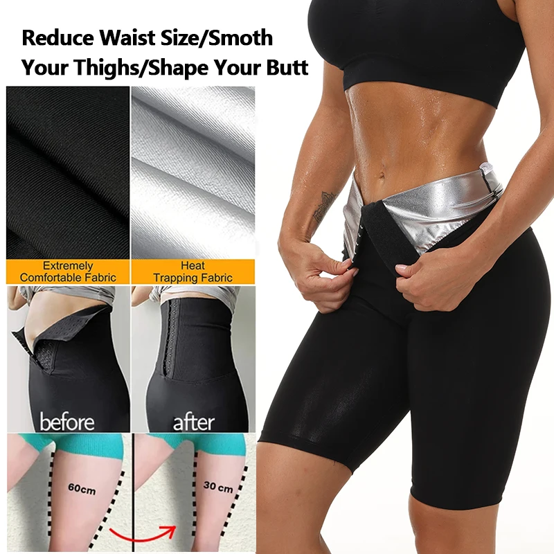 Sweat Waist Trainer Belt Body Shaper Pants Workout Shorts Sauna Effect Leggings Tummy Control Slimming Shapewear Thigh Trimmer