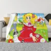 Candy Candy Cartoons Flannel Throw Blanket Cute Anime Blanket for Bed Office Warm Bedding Throws 1