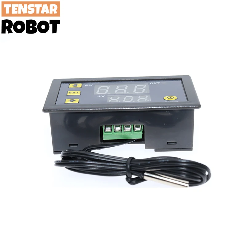 Digital Temperature Control Thermostat with LED Display and Heat/Cooling Management, 20A Capacity