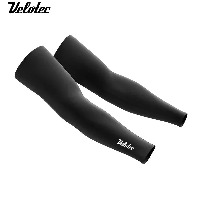 Velotec Men Ice Fabric Running Camping Arm Warmers Basketball Sleeve Running Arm Sleeve Cycling Summer Sports Safety Gear