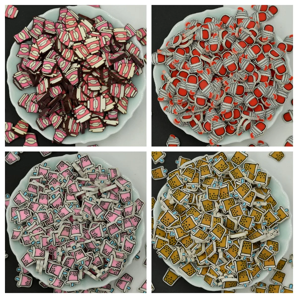 

500 г/лот полимерный напиток Boba/молочный чай Кола кофейная кружка горячая глина полимерные милые конфетти для рукоделия Сделай Сам Скрапбукинг