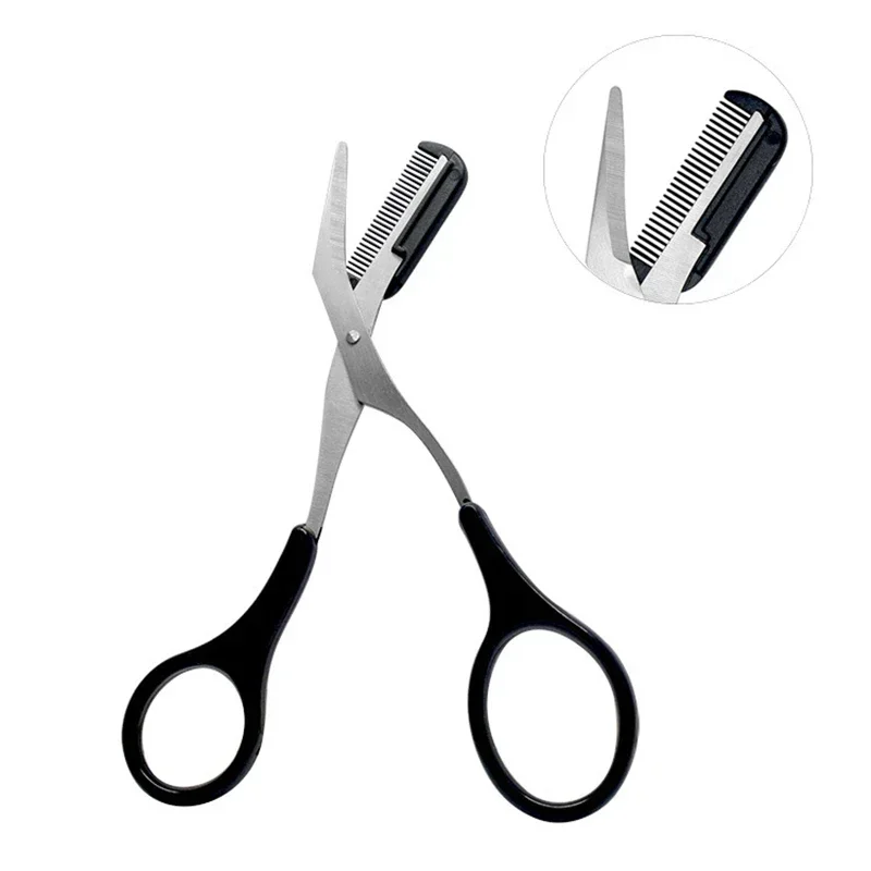 1pcs Scissors Clips Shaping Eyebrow Razor Grooming Wenkbrauw Beauty Health Eyebrow Trimmer Scissors Comb Eyelash Hair