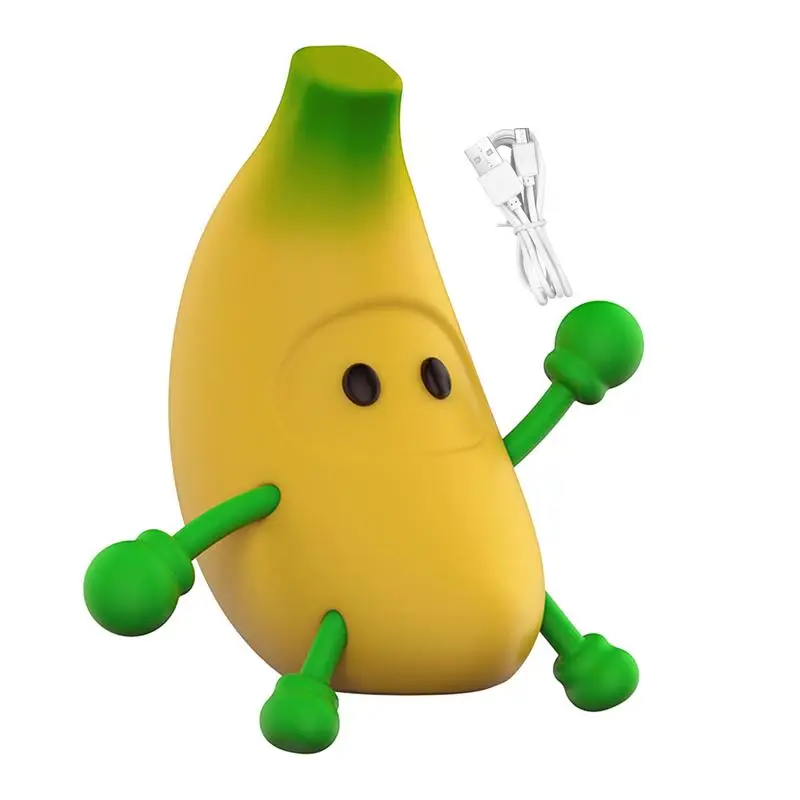 

Силиконовый ночник, Забавный ночник в виде банана, перезаряжаемый, с регулируемой яркостью, маленькая настольная лампа, атмосферная лампа для спальни, для детского стола