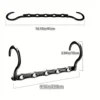 Multifunctional Hook Space Saving 5-hole Plastic Hanger Simple Folding Windproof Hanger Suitable Apartments Dormitories Families 5