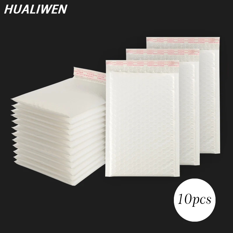 

10Pcs White Foam Envelope Bags Self Seal Mailers Padded With Bubble Mailing Bag Shipping Packages Bag Different Specifications