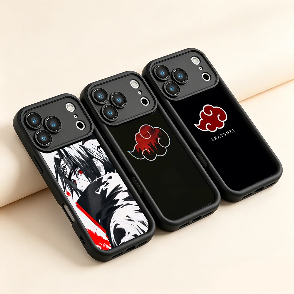 NARUTO Itachi Uchiha Black Soft Shell Phone Case with Lens Protection
