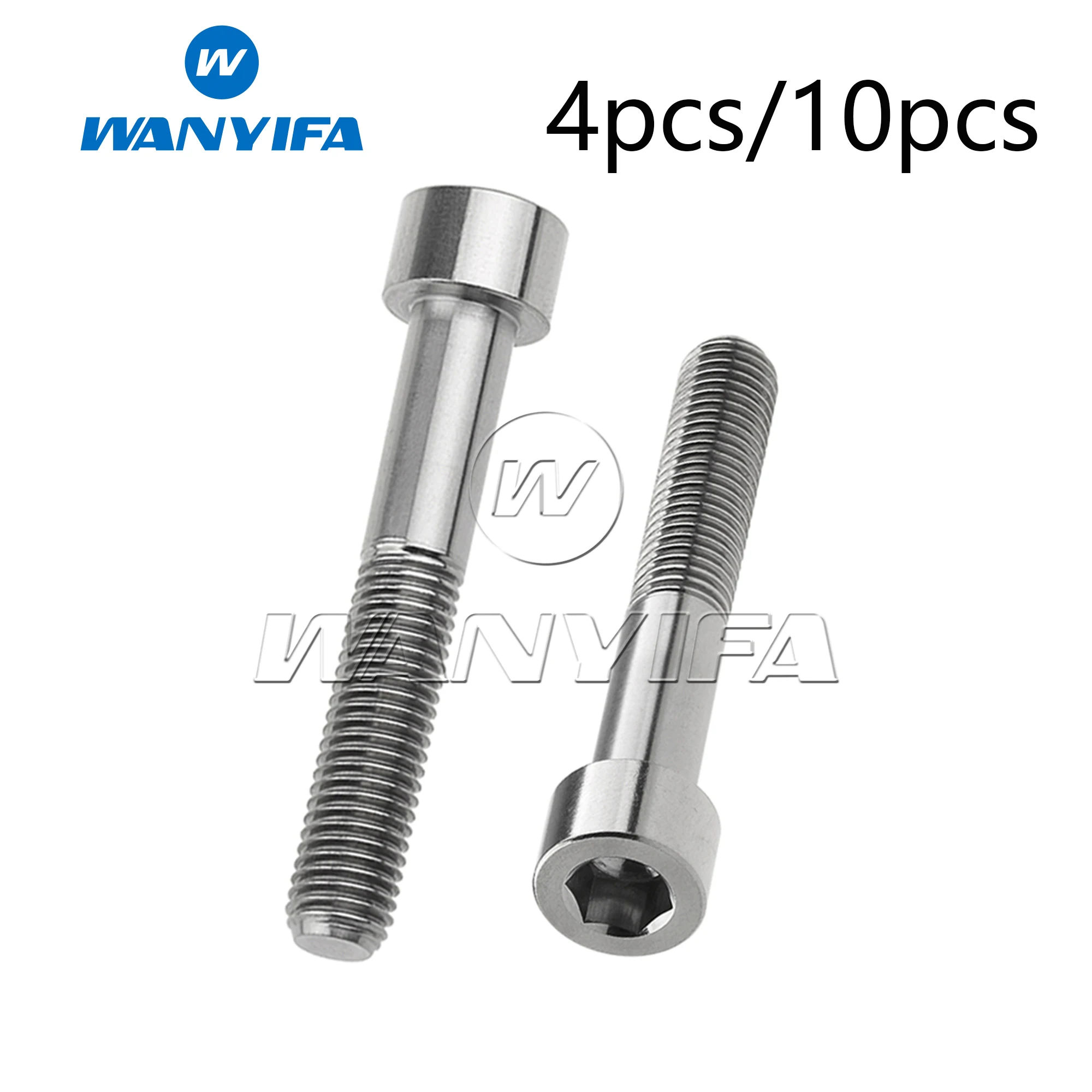 Wanyifa-parafusos de Titânio Parafusos de Bicicleta Acessórios de Bicicleta Allen Soquete Cabeça Parafuso ti m7 x Din912 Gr5 40 mm 43 mm Pcs 10 Pcs