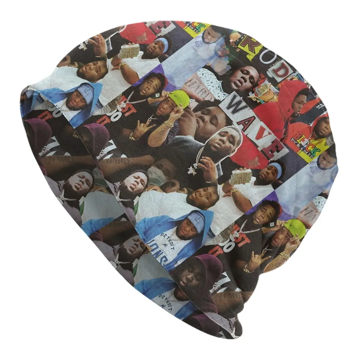 

Осенне-зимние облегающие шапки с волнистой темой рэпера шапка вязаная шапка ретро унисекс винтажные теплые коллажи