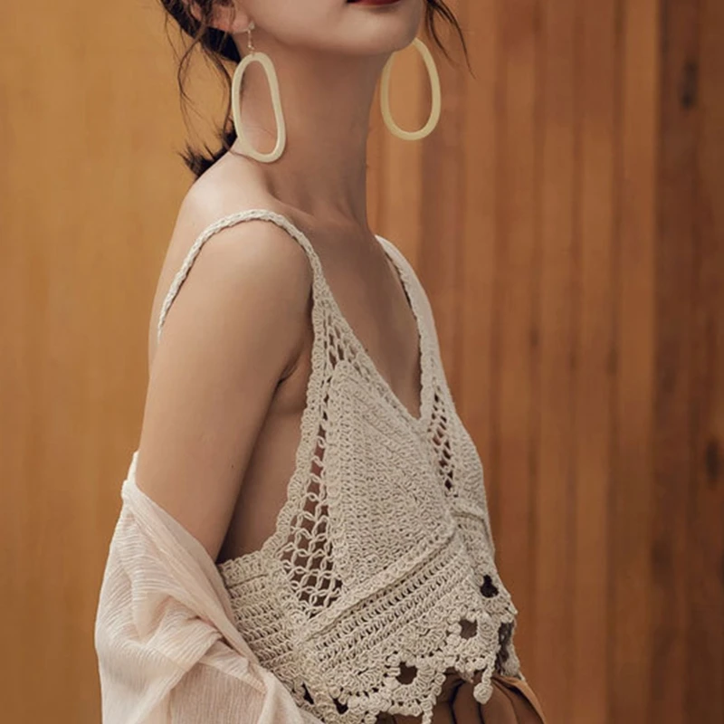  ġ ũ  ߰ ĳ̼ ߰ Ʈ ﰢ   İƼ Ʈ ڸ ž Scalloped Tassel Loose Ves Q1JD