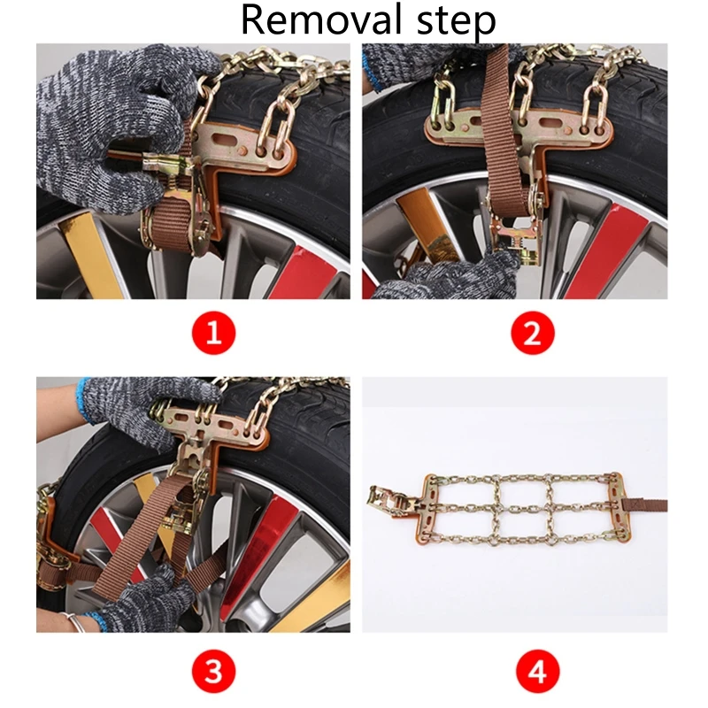 Automobile Snow Chains Universal Tire Anti-skid Chains for Truck Passenger for C