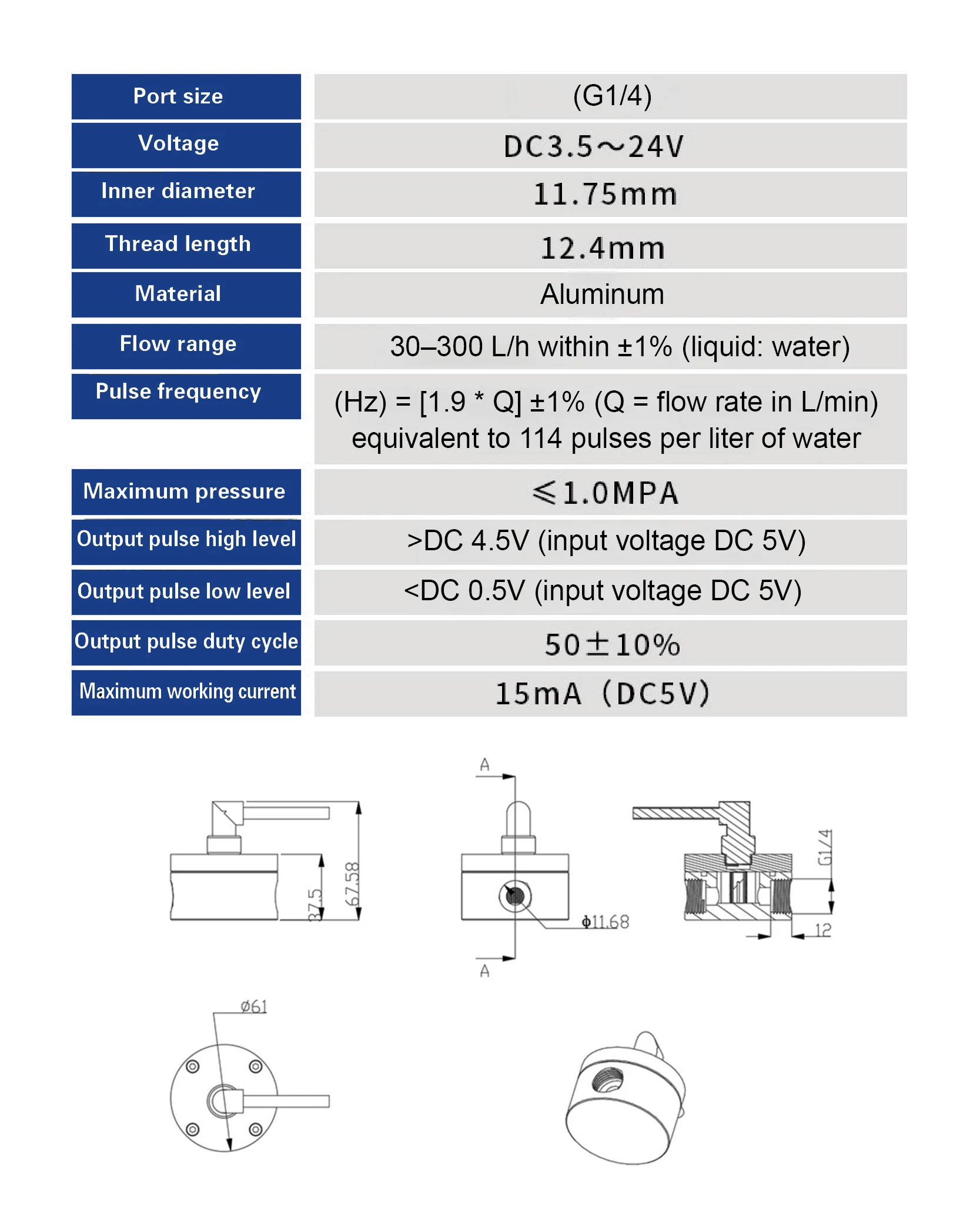 High Precision Oval Gear Flow Meter Aluminum Alloy Hall Flowmeter Liquid Flow Se