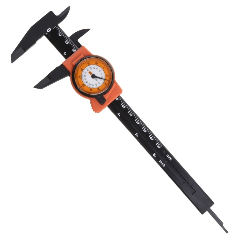 

6 inches Vernier Caliper with Watch Plastic Scale Caliper Impe-rial Measurement