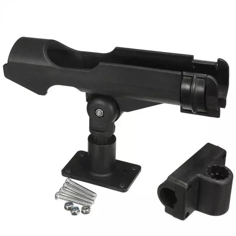 Kayak Plastic Adjustable Boat Fishing Rod Rack Holder Bracket Pole Support Fixer Fix Tool Rotatable Mount Marine Accessories