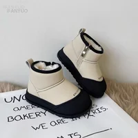 1-8Y Kids Snow Boots Winter New Style Children's Short Winter Boot Boys Girls with Plush Warm Cotton Shoes Non Slip Cotton Shoes 2