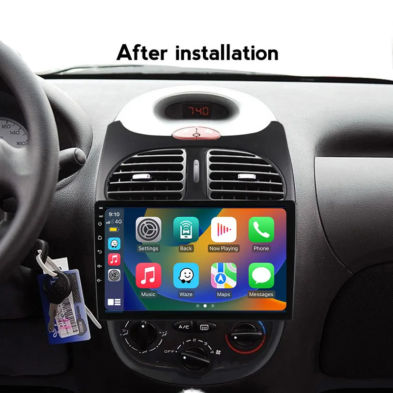 For Peugeot 206 CC 2001 2002 2003 2004 2016 Car Radio Multimedia Video  Player GPS 2 Din Android 13 CarPlay AutoRadio Head Unit - AliExpress