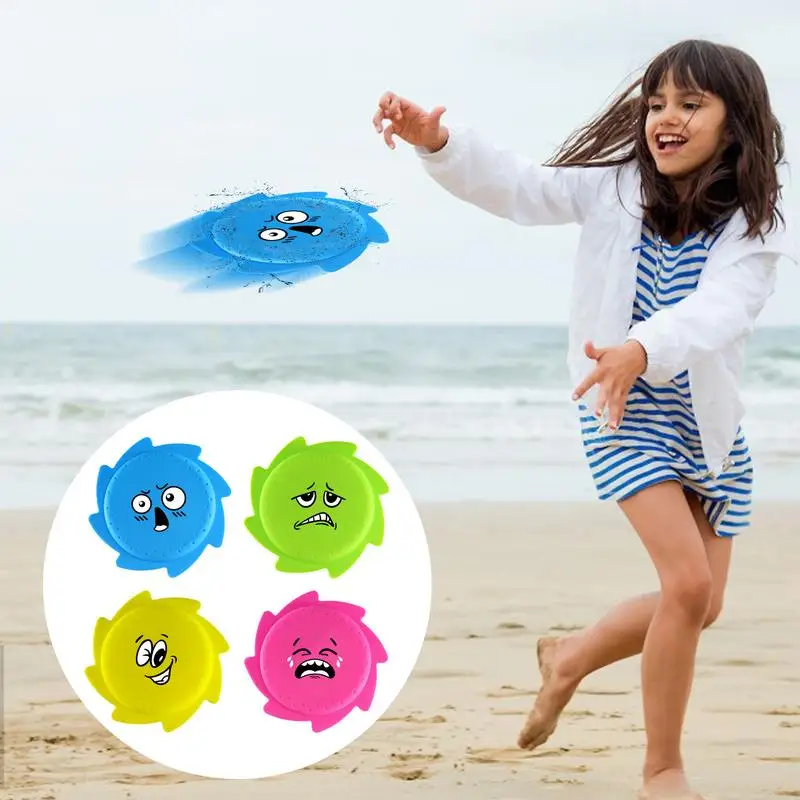 Water Splash Flying Disc Children Toys Swimming Pool Outdoor Sport Summer Beach Party Games Silicone Flying Ring for kids