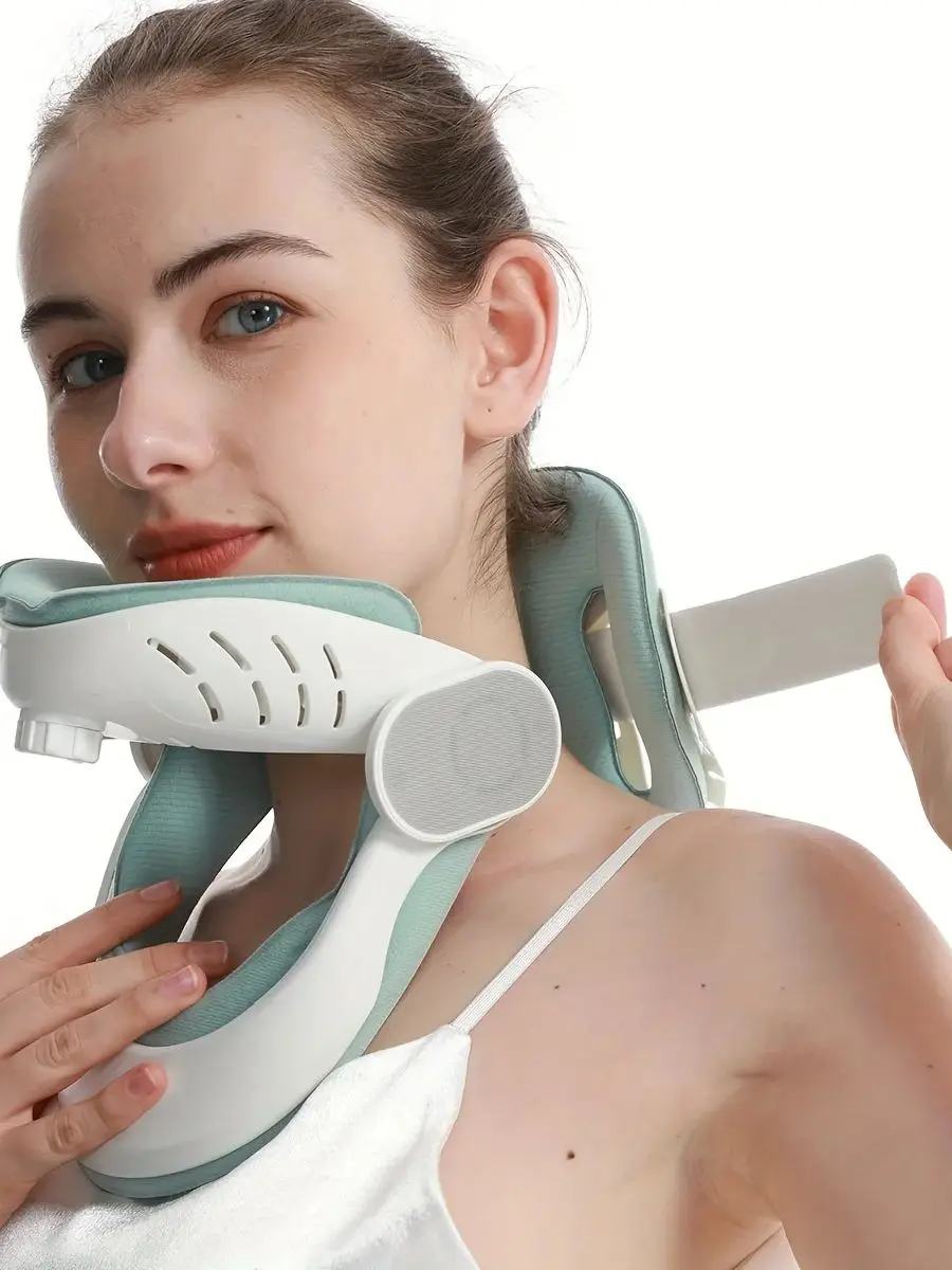 Cervical Neck Traction Device With Ergonomic Airbag Support_voghion.com