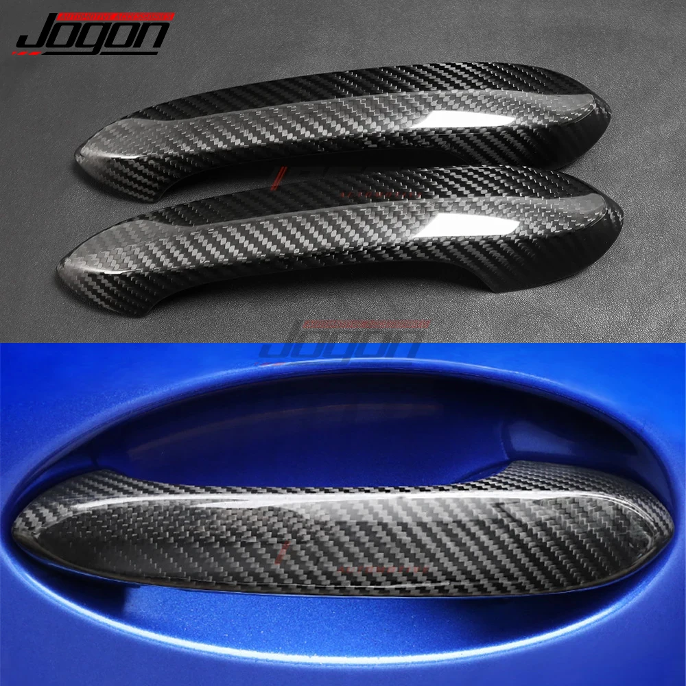 

2Pcs Dry Carbon Fiber Car Side Body Door Handle Cover Trim For Toyota GR Supra TRD A90 MK5 2019-2020 2021 Car Accessories