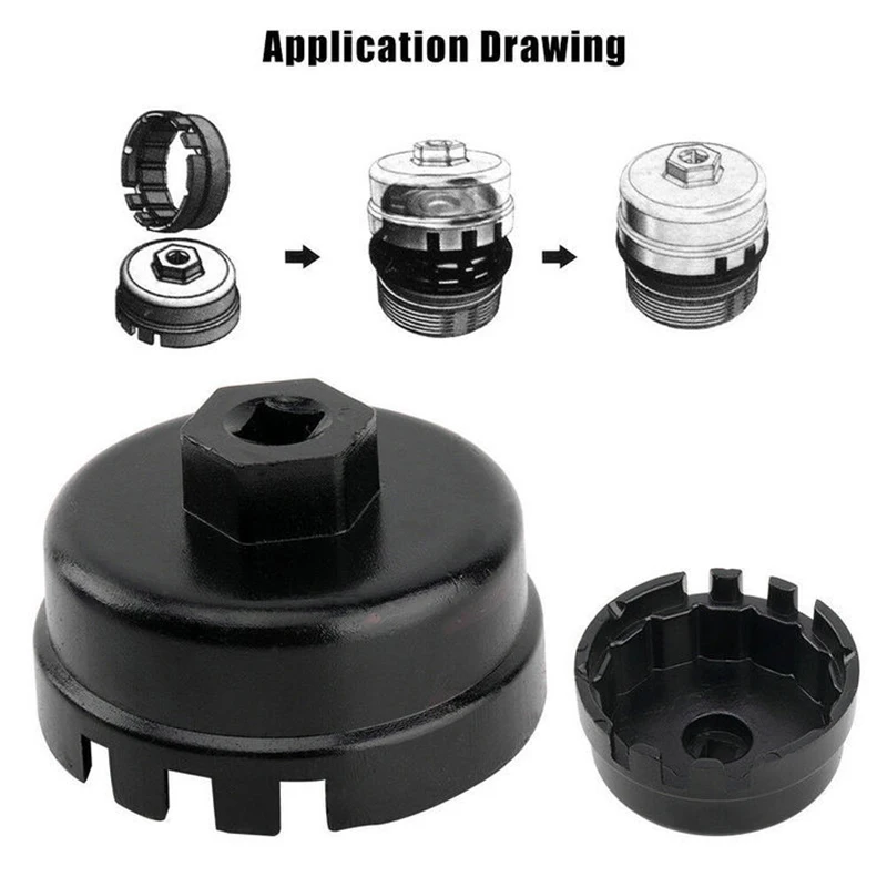 Professional Aluminum Car Oil Filter Wrench Hattype Wrench For Toyota