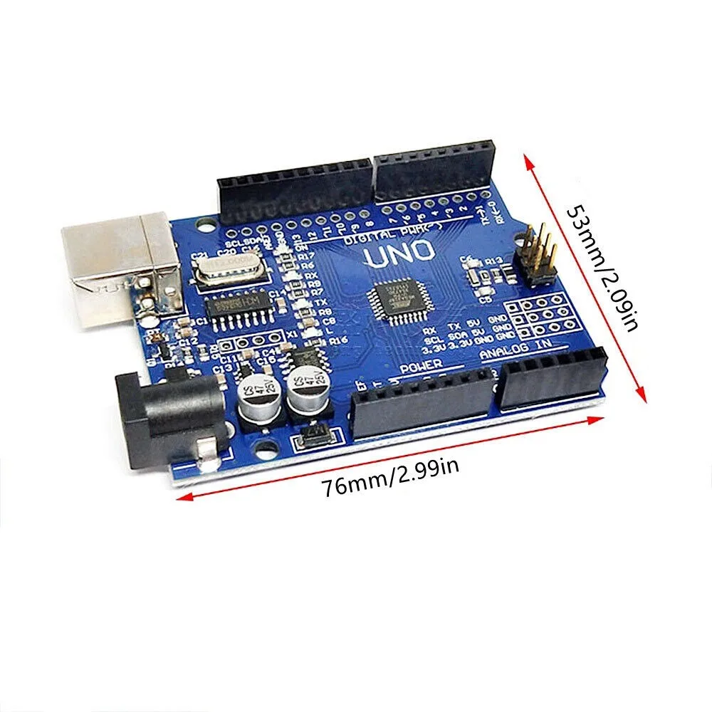 Arduino UNO R3 ATMEGA328P Board with CH340G + USB Data Cable ...