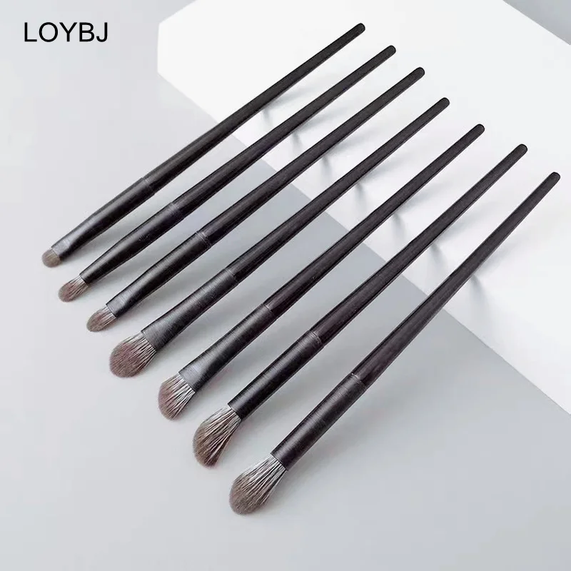 LOYBJ 아이 섀도우 메이크업 브러쉬 부드러운 머리 전문 눈 윤곽 코 섀도우 브러쉬 화장품 블렌딩 셰이더 세부 메이크업 도구