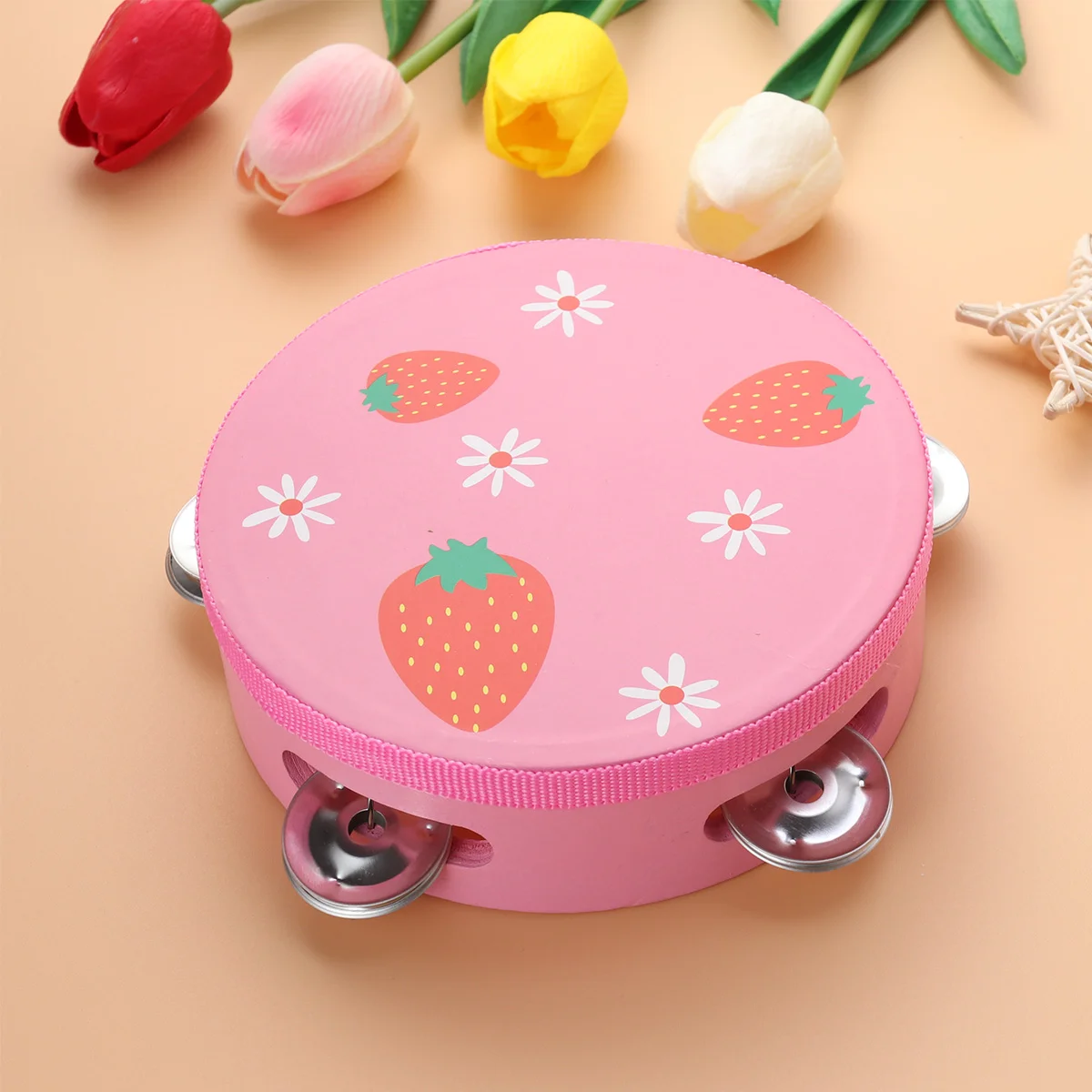 

15 Cm Tambourine Instrument Music Hand Drum Wooden Musical Instruments Bamboo Kids Educational Toy Child Tambourines