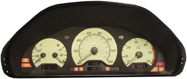 Display LCD Per Cruscotto Lato Destro - Ricambio Per Mercedes Classe E W210, CLK W208, SLK R170 1995-2002, Visibilità Chiara