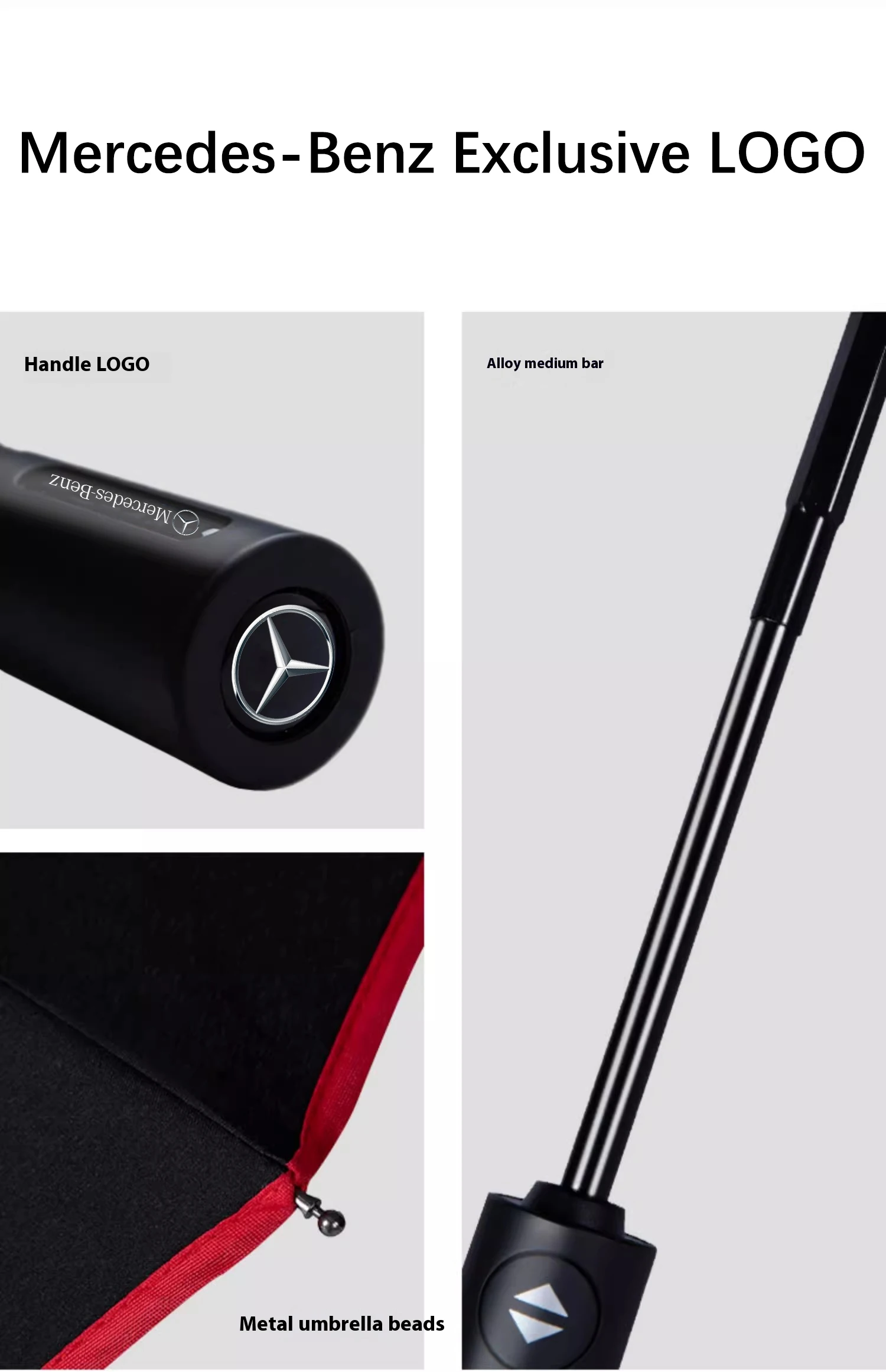 Mercedes Benz A C E S Class Vito GLA GLB GLC GLE GLK GLS CLA CLS ML SL GL SLK Car Automatic Folding Windproof Sunshade Umbrella
