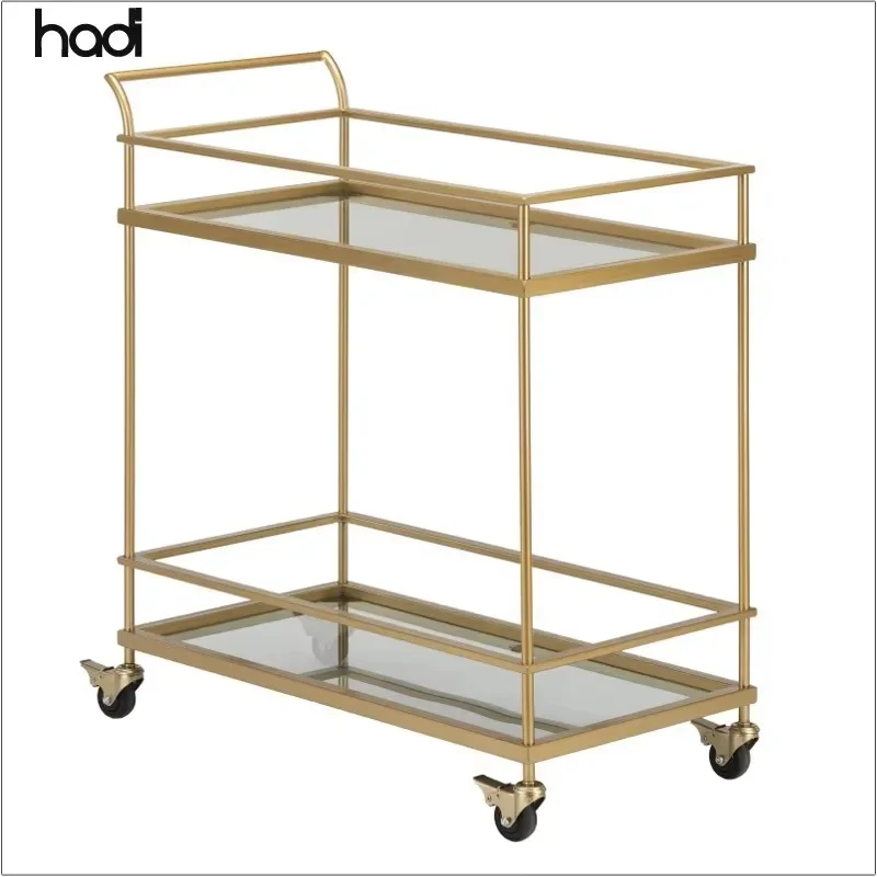 middle eastern hotel tea wooden service trolley luxury foldable room cart