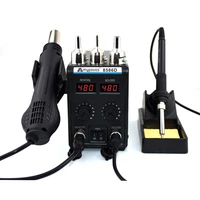 750W 8586D Soldering Station 2 IN 1 Hot Air Gun LCD Dual Digital Display Electric Soldering Iron SMD Welding Rework Station 2