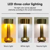 Retro LED Table Lamp Rechargeable Touch Metal Three Colors Bedside Mushroom Ambient Light Bar Outdoor Decoration Night Light 5