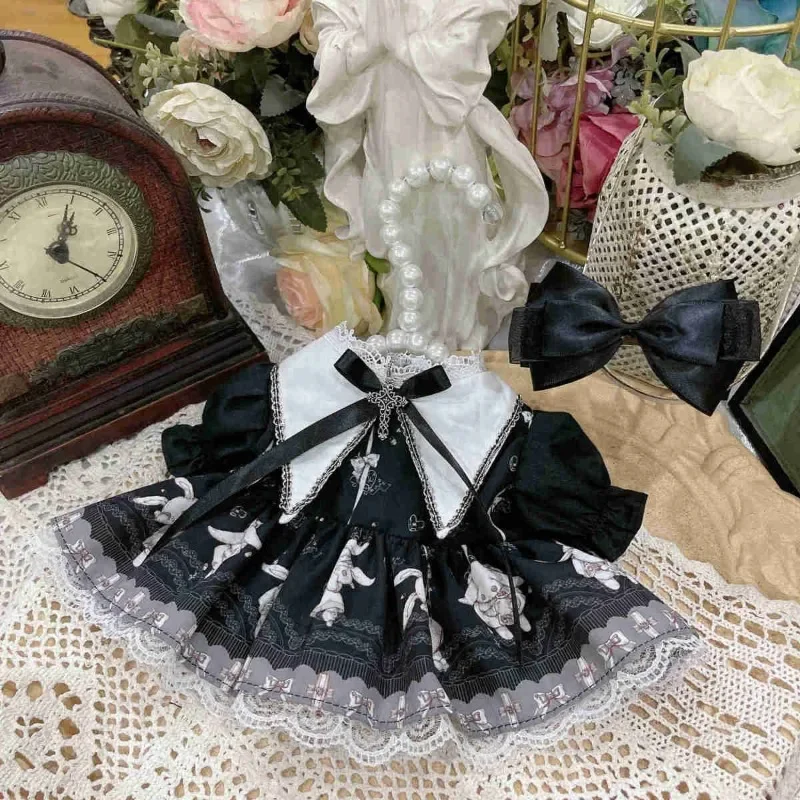20CM cotton doll skirt black baby clothes 4