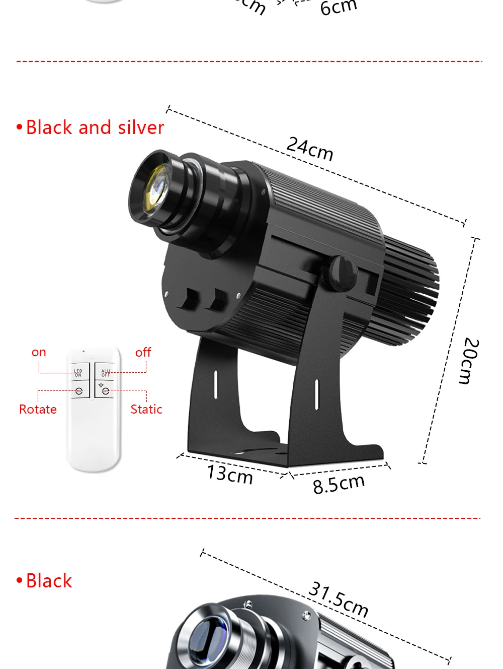 Projecteur publicitaire, logo/image personnalisable