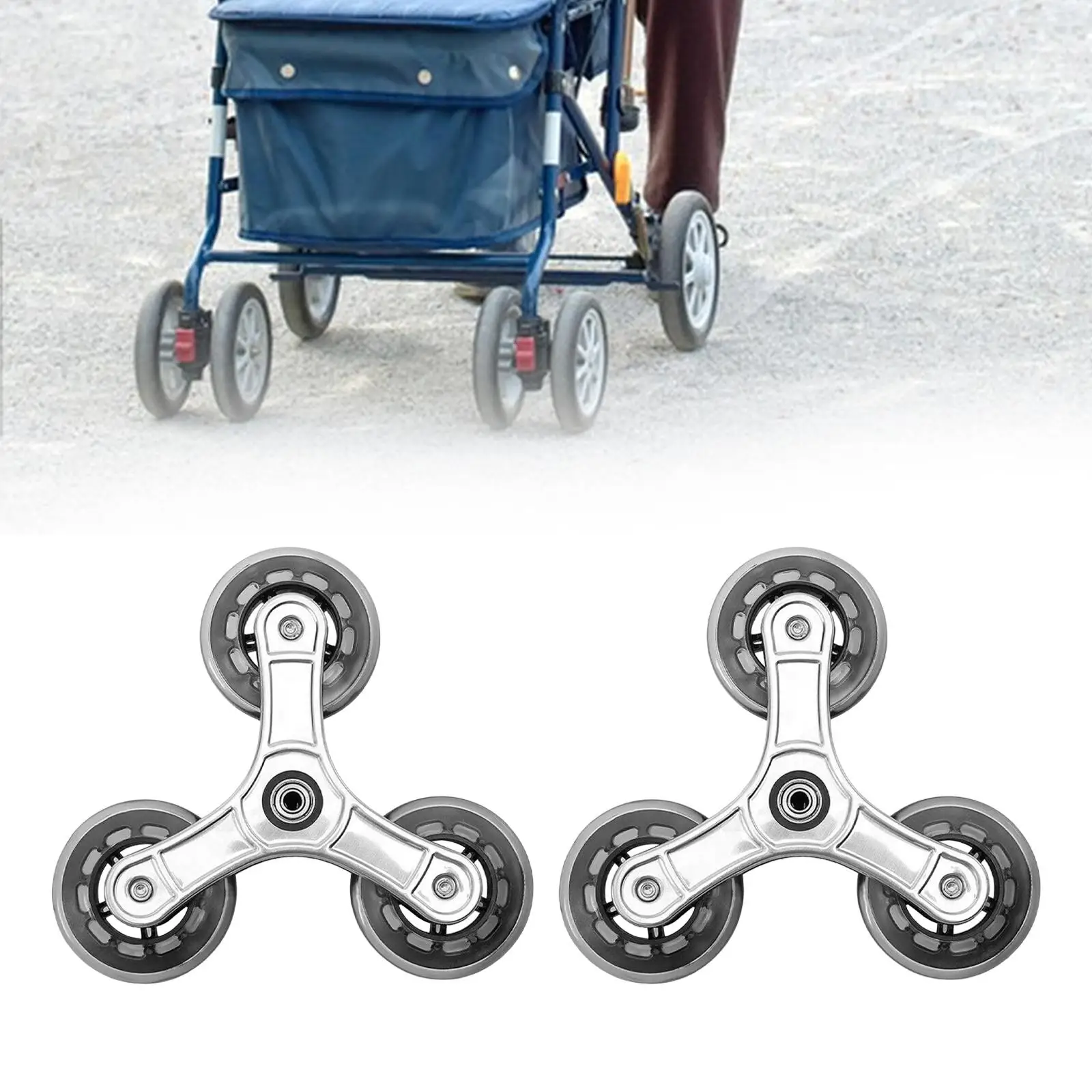 Ruote Triangolari Per Scale In Acciaio Inox – 2 Pezzi, Silenziose E Scorrevoli Per Carrelli E Borsoni