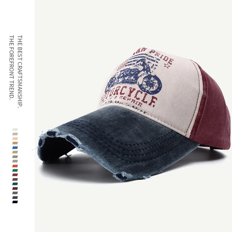 

Spring Cotton Baseball Cap Snapback Winter Hat Hip Hop Fitted Cap Men Women Outdoor Autumn Summer Casual Moto Logo Baseball Cap