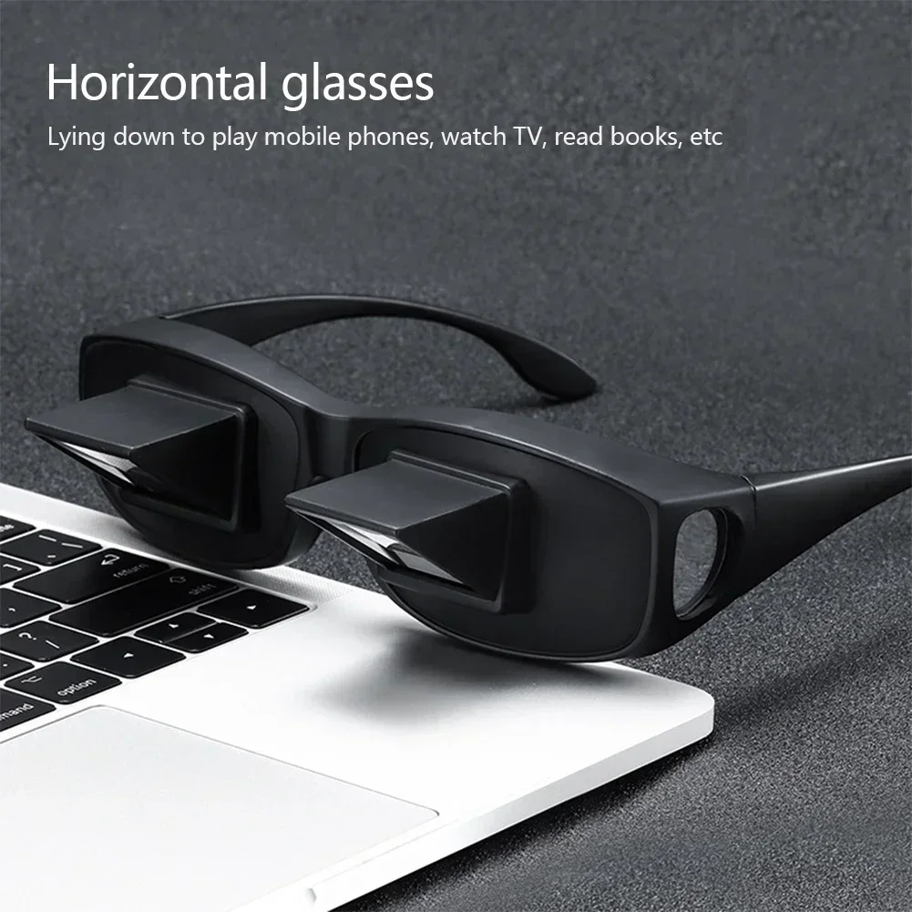 Lazy Periscope Horizontal Reading Books Sit Glasses On Bed Lie Down View TV Myopia Prism Spectacles