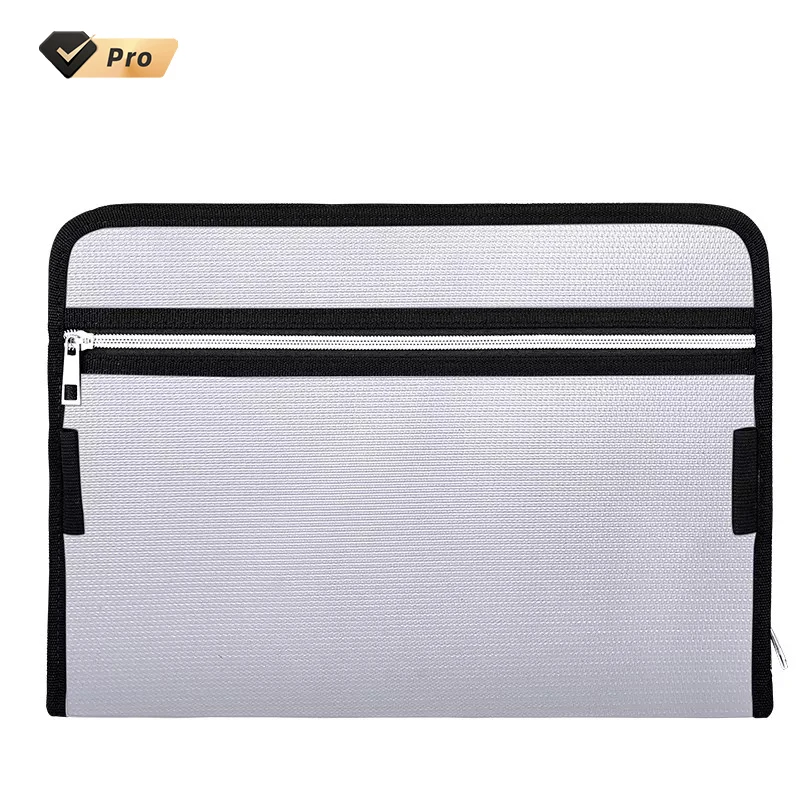 

ENGPOW Fireproof Cloth Shell A4 Organ Binder with Pocket Document Bag Office with Colorful PP Plastic Inner Pocket